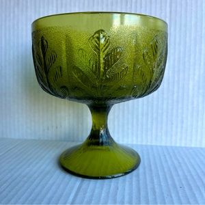 VTG 1978 FTD Green Glass Bowl